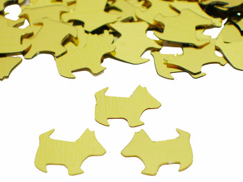 Metallic Gold Dog Confetti